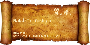 Makár Andrea névjegykártya